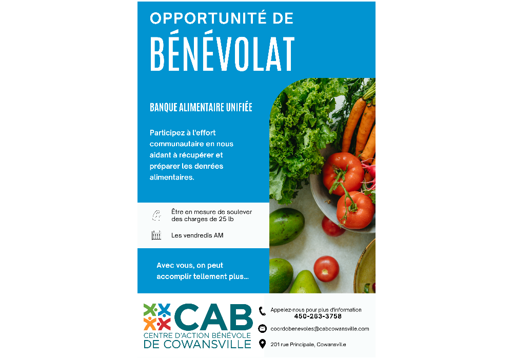 Opportunité de bénévolat