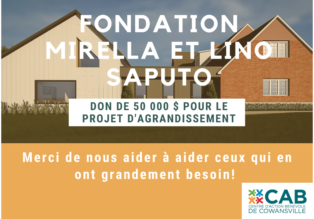 Don de la Fondation Mirella et Lino Saputo