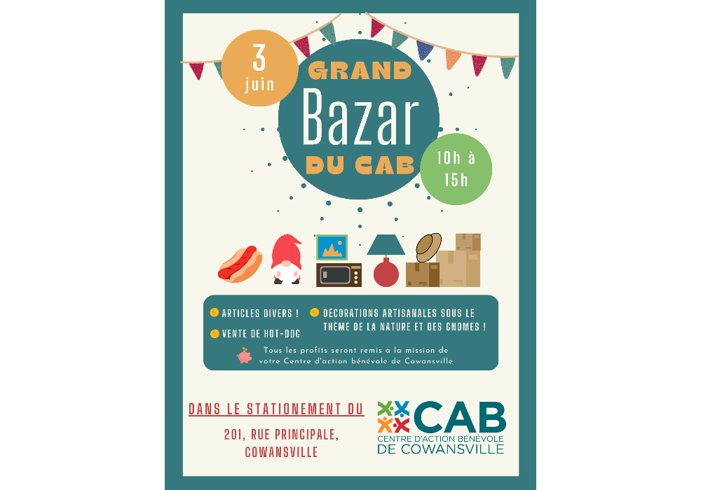 Le Grand Bazar au bénéfice du CAB