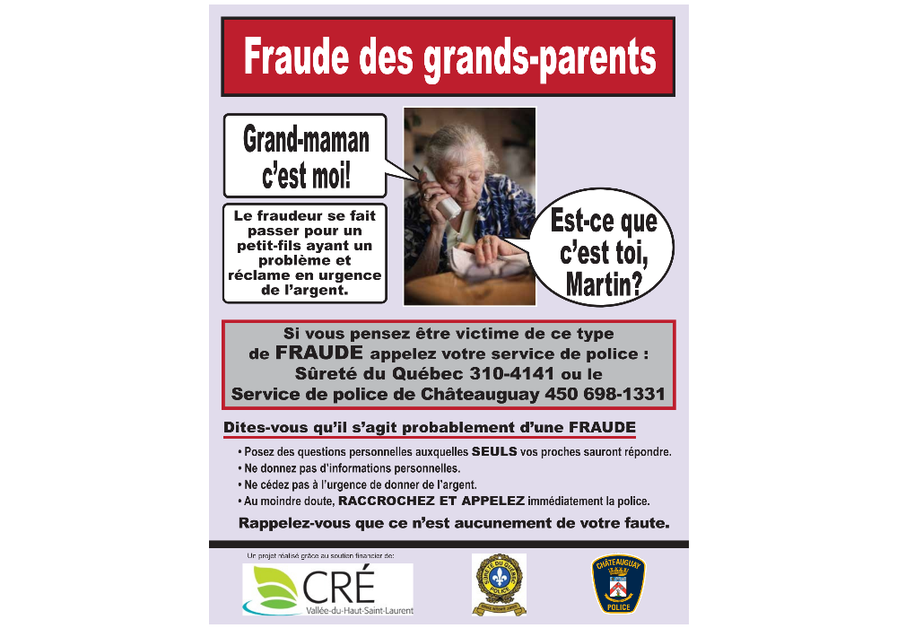 Informations importantes concernant votre sécurité - Fraude envers les ainés